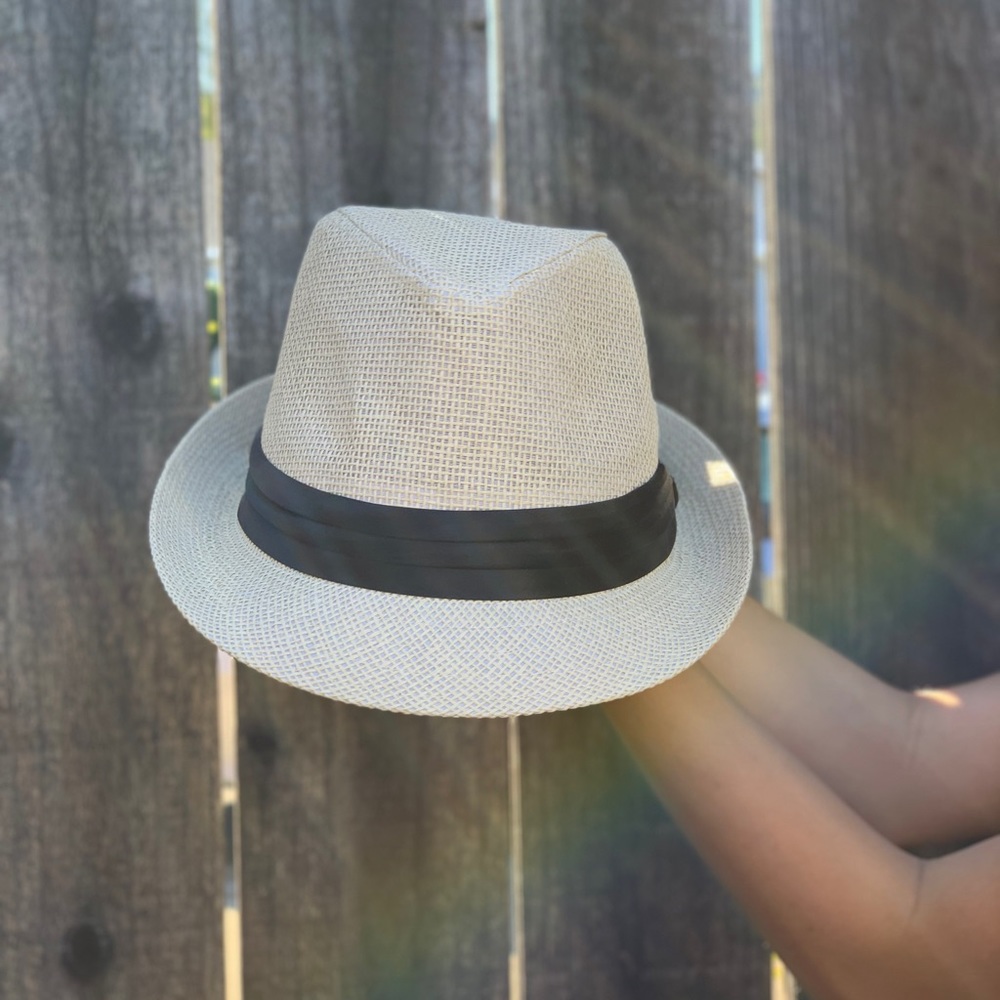 Fedora with Black Satin Trim